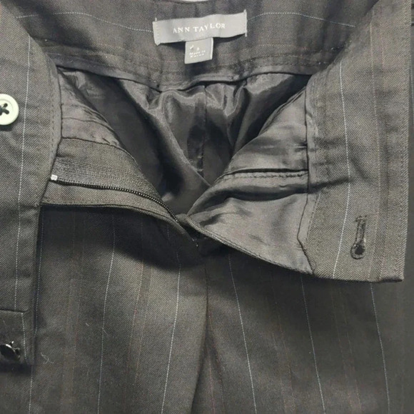 Ann Taylor Business Slacks Trousers Pinstripe Baggy Career - Picture 7 of 9